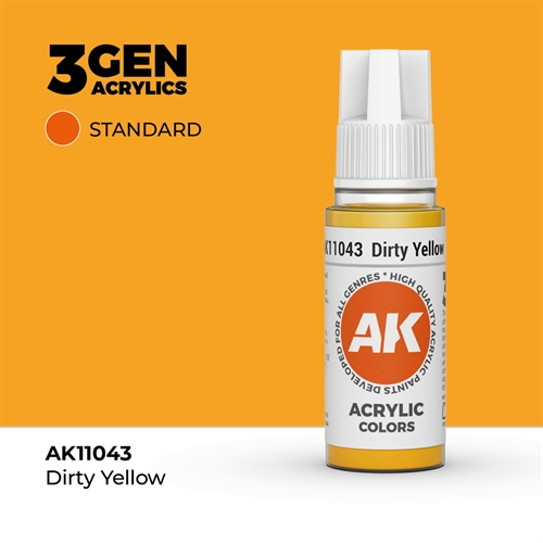 AK11043 Akryl maling, 17 ml, dirty yellow - standard